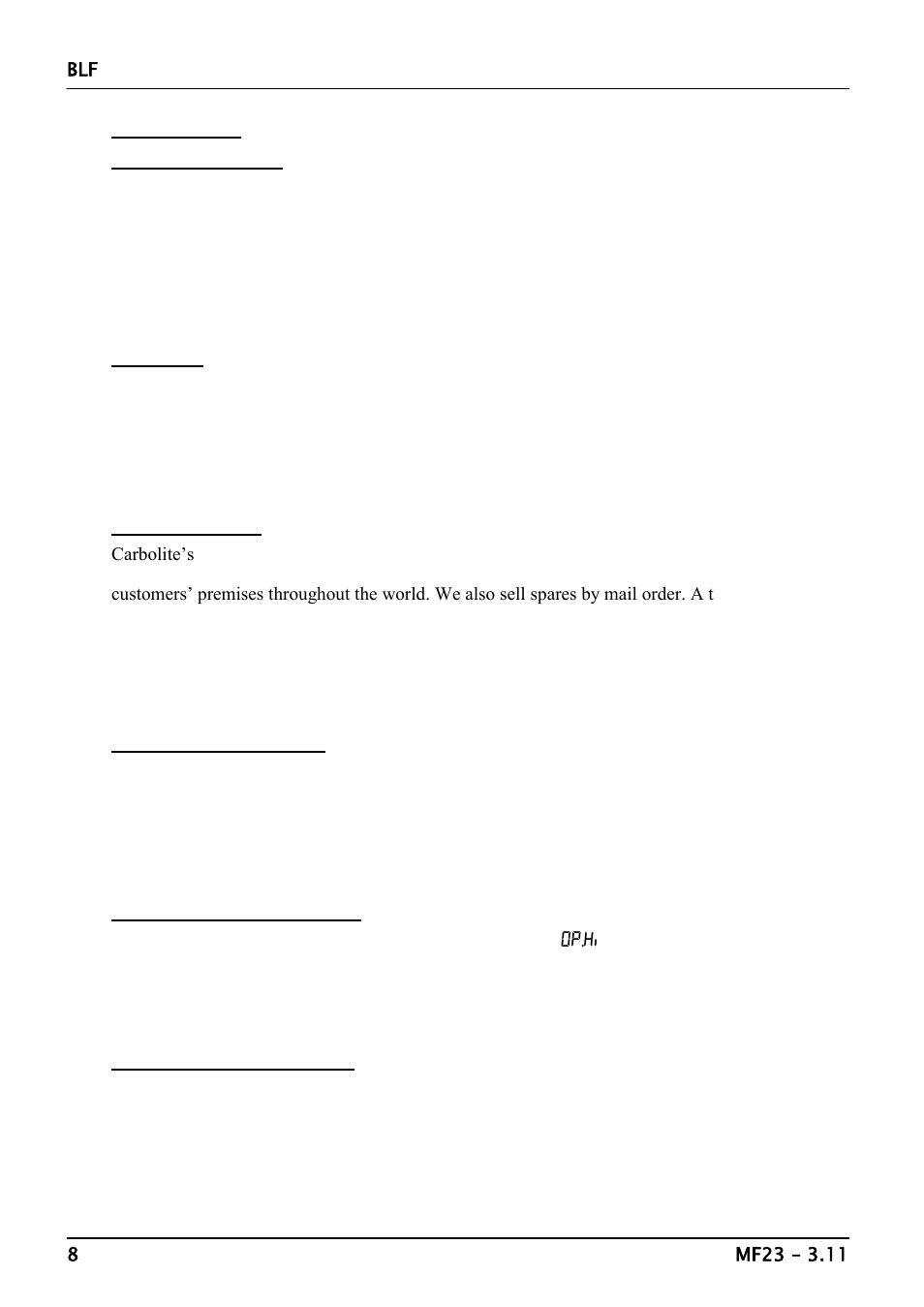 Maintenance | Carbolite BLF 18/21 User Manual | Page 8 / 16