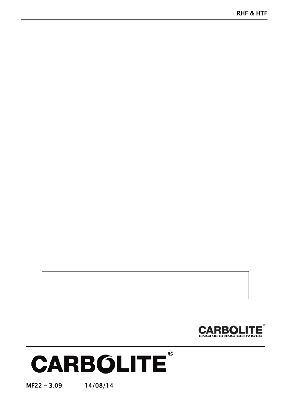 Carbolite HTF Series User Manual | Page 17 / 17