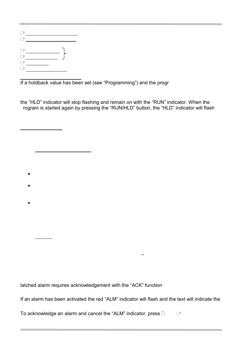 Power failure recovery, Alarms | Carbolite 3508 User Manual | Page 13 / 24