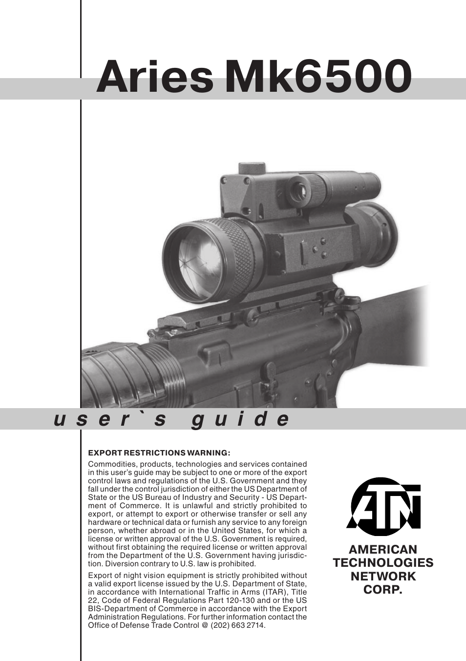 ATN Mk6500 User Manual | 12 pages