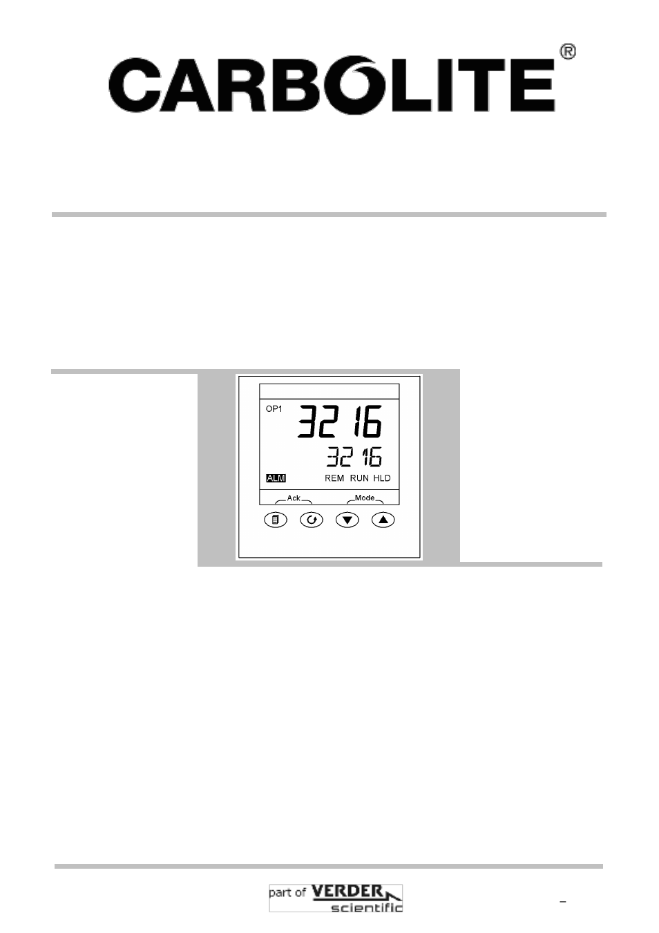 Carbolite 3216CC Indicator User Manual | 8 pages