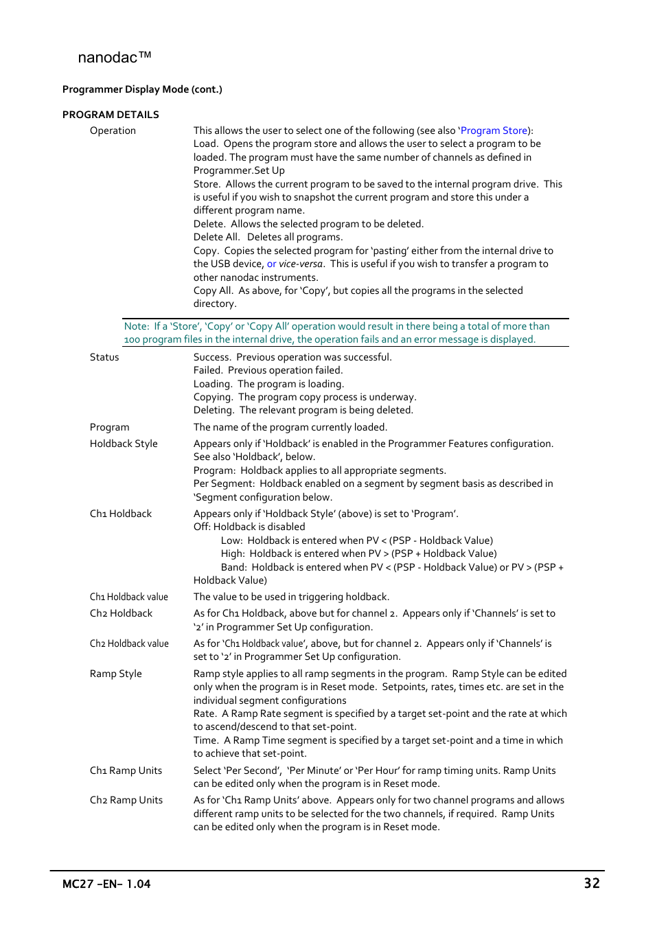 Nanodac | Carbolite nanodac User Manual | Page 34 / 122