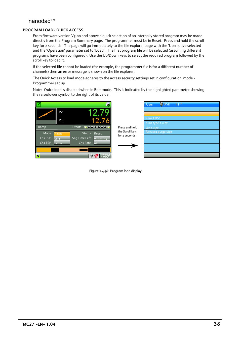 Nanodac | Carbolite nanodac User Manual | Page 40 / 122