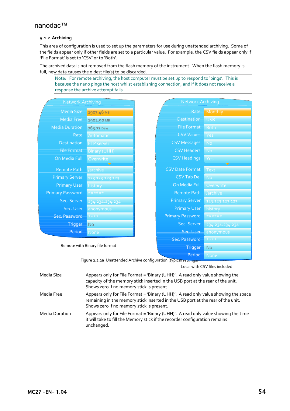 Archiving, Nanodac | Carbolite nanodac User Manual | Page 56 / 122