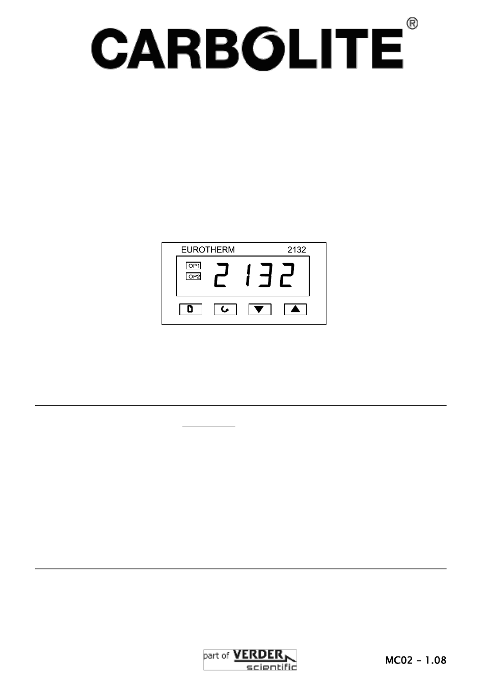 Carbolite 2116 User Manual | 12 pages