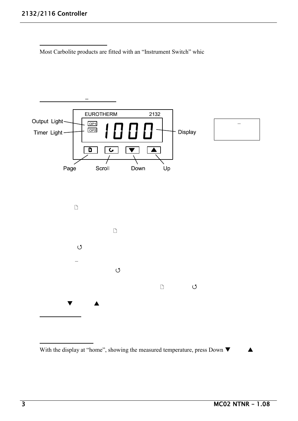 Carbolite 2116 without timer & ramp User Manual | Page 3 / 8