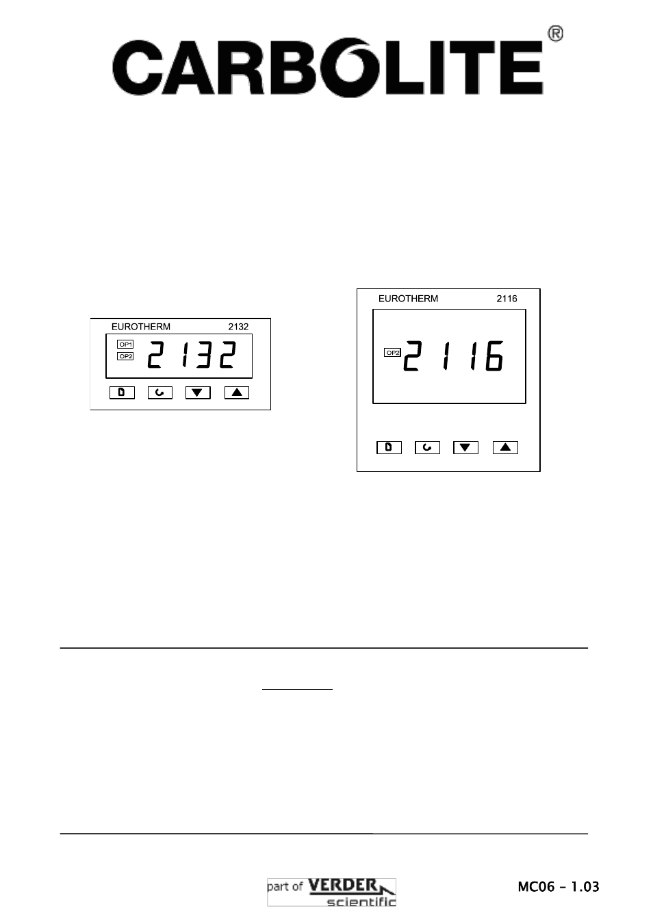Carbolite 2116 used as an indicator User Manual | 4 pages