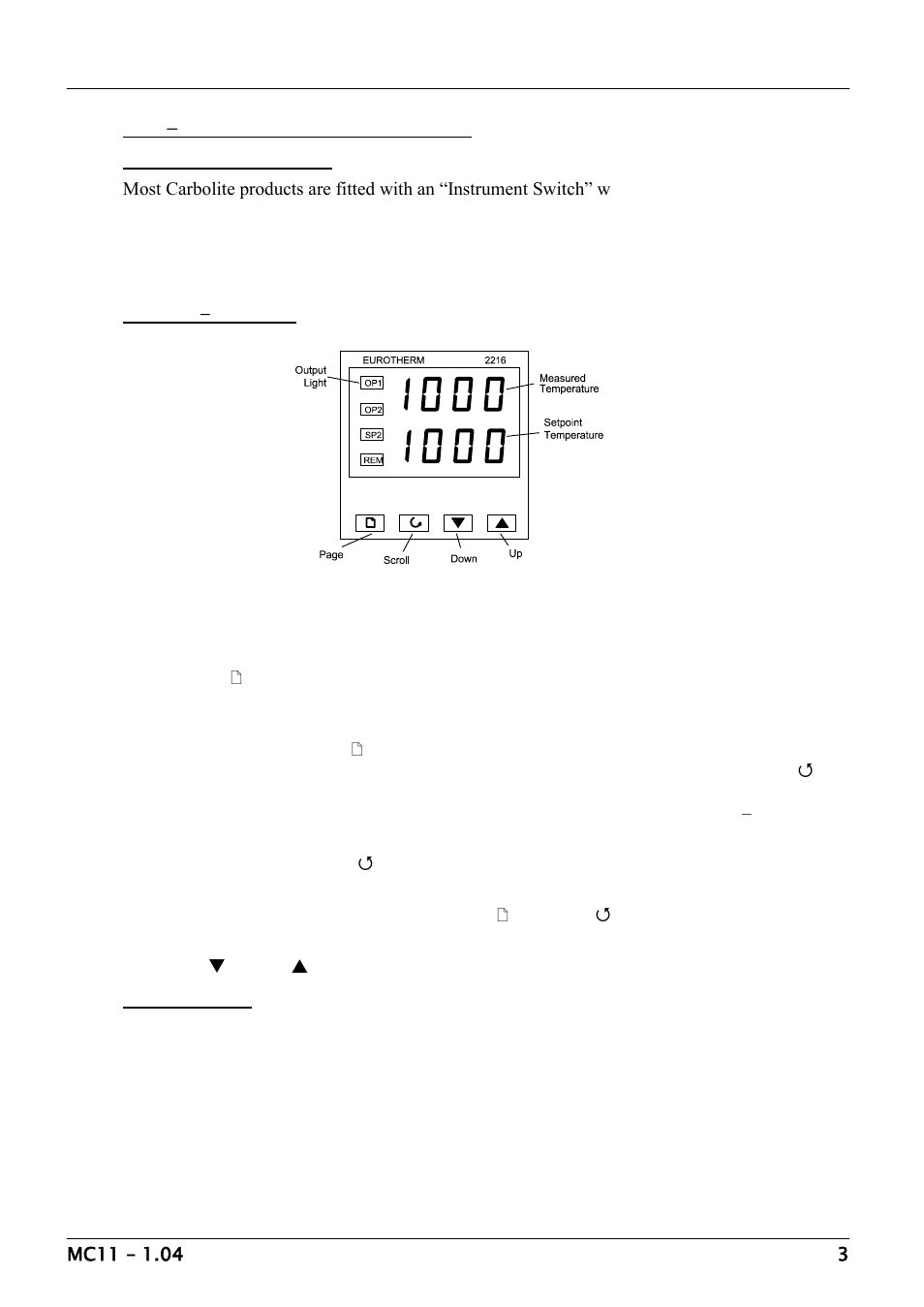 2216 – basic operating instructions | Carbolite 2216 User Manual | Page 3 / 8