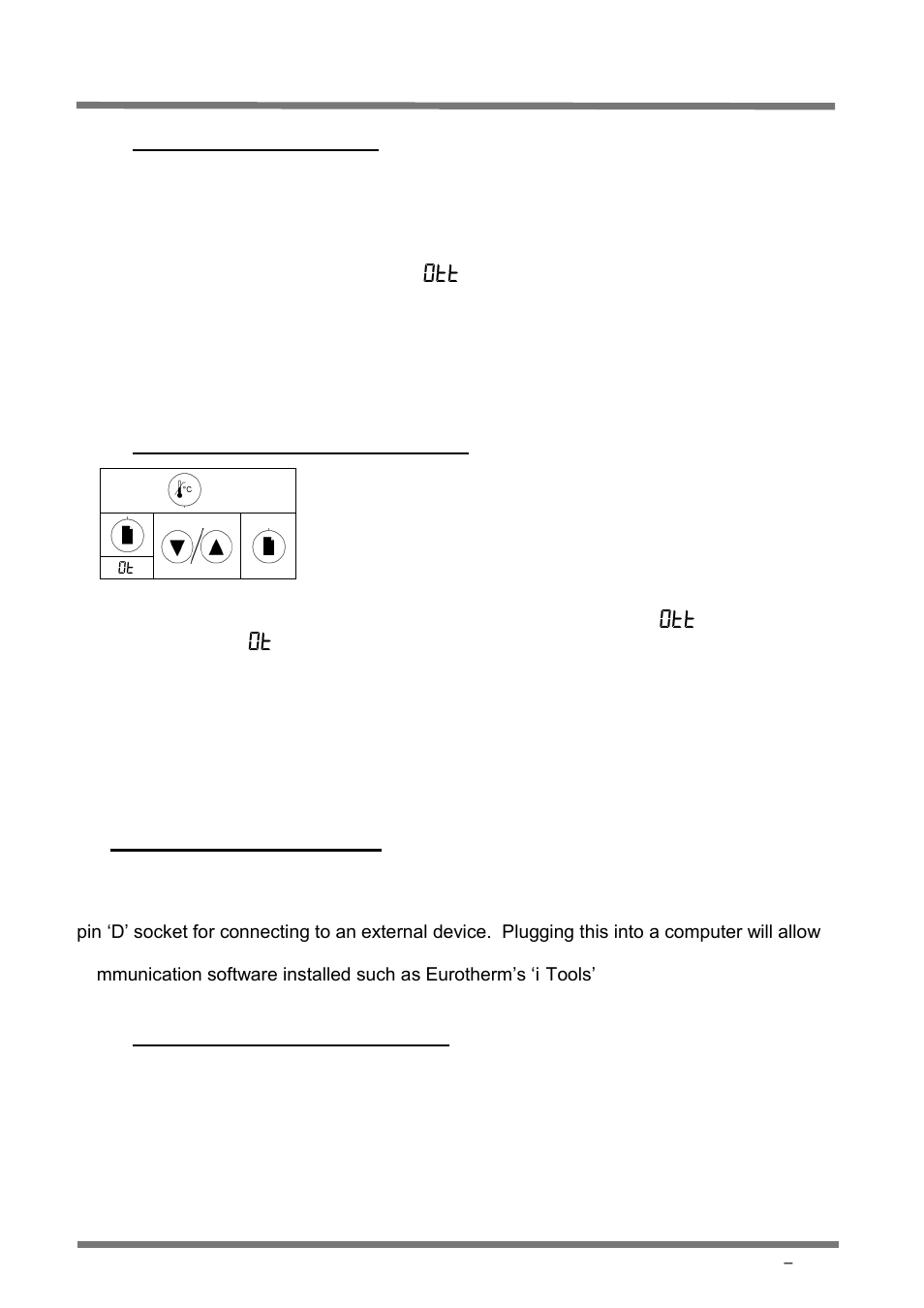 Overtemperature activation, Resetting overtemperature activation, Rs232 communication | Rs232 communication addressing | Carbolite 301 User Manual | Page 20 / 24