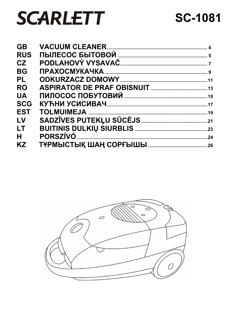 Scarlett SC-1081 User Manual | 28 pages