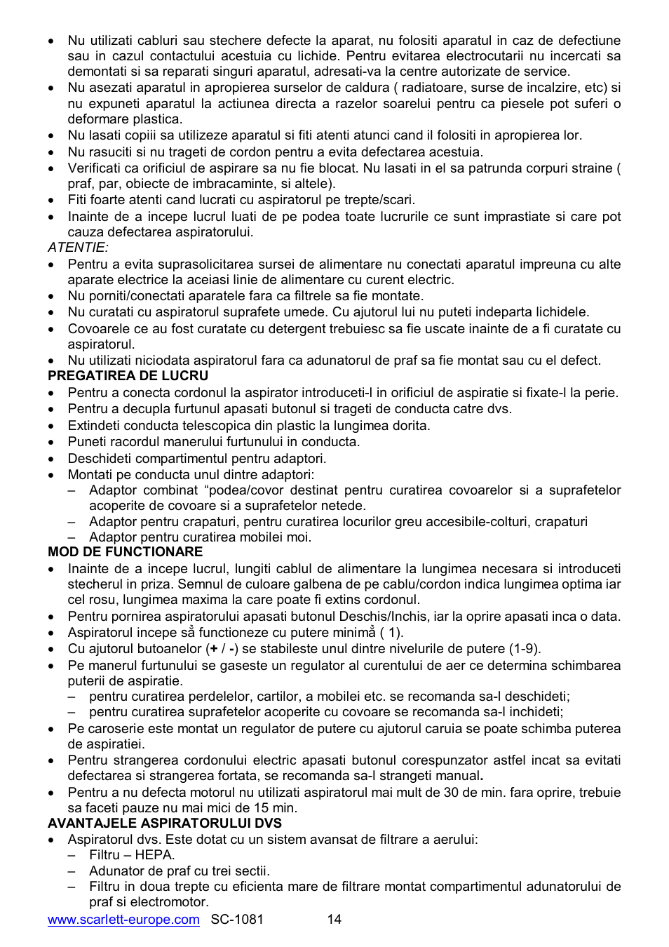 Scarlett SC-1081 User Manual | Page 14 / 28