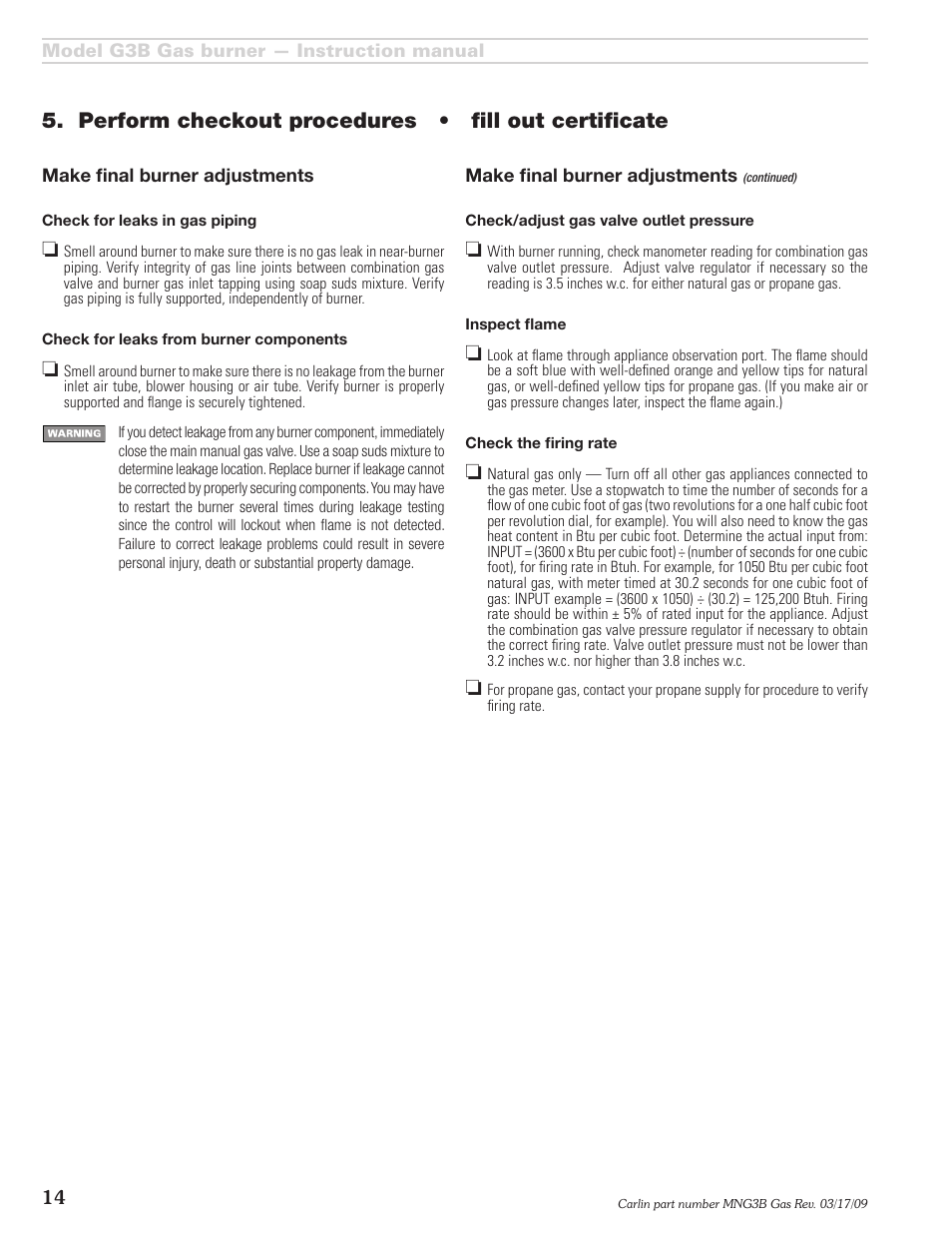 Carlin G3B User Manual | Page 14 / 24