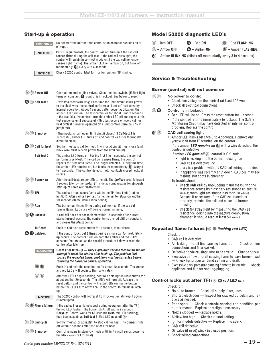 Carlin EZ-1/2/3 User Manual | Page 19 / 28