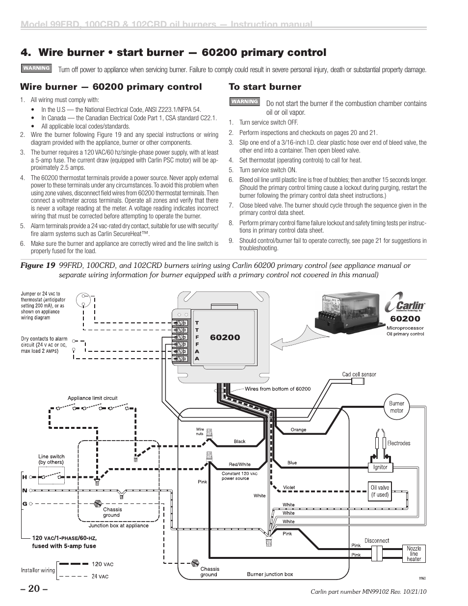 Carlin 102CRD-99FRD-100CRD User Manual | Page 20 / 28