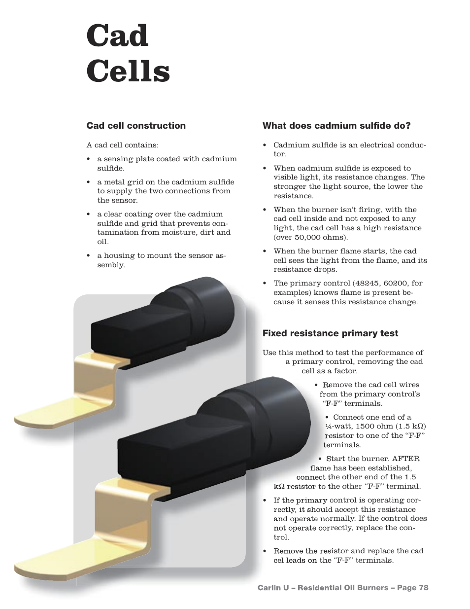 Cad cells | Carlin Component Testing User Manual | Page 6 / 11