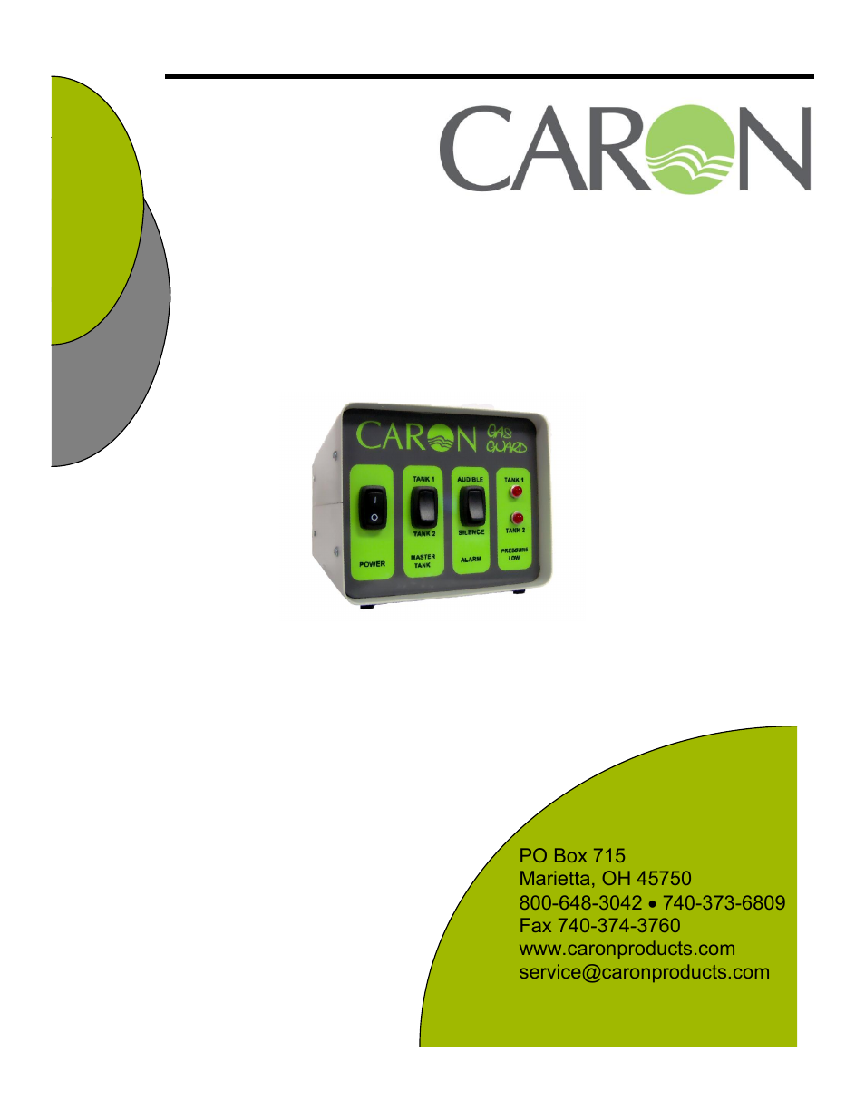 Caron GASG201 User Manual | 13 pages