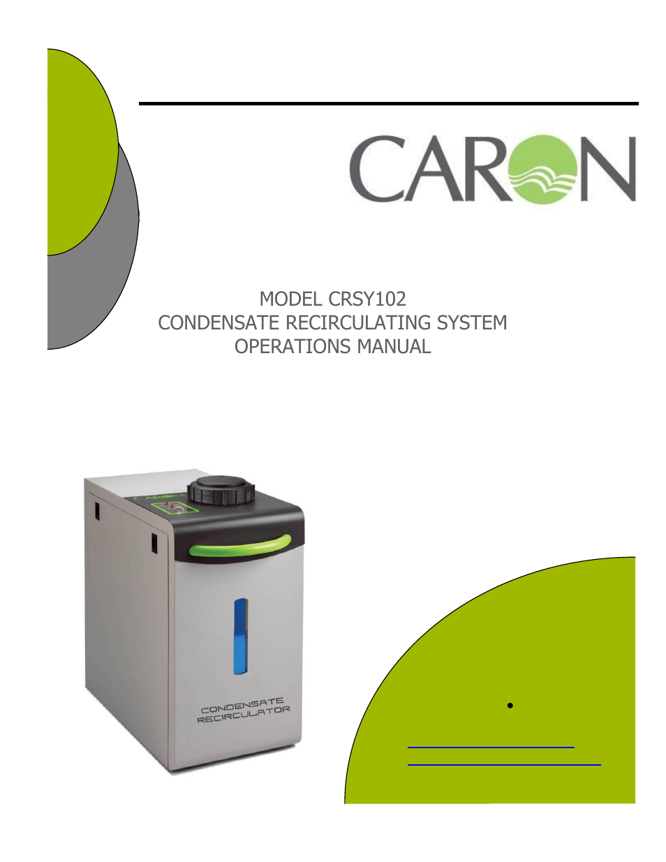 Caron CRSY102 User Manual | 29 pages