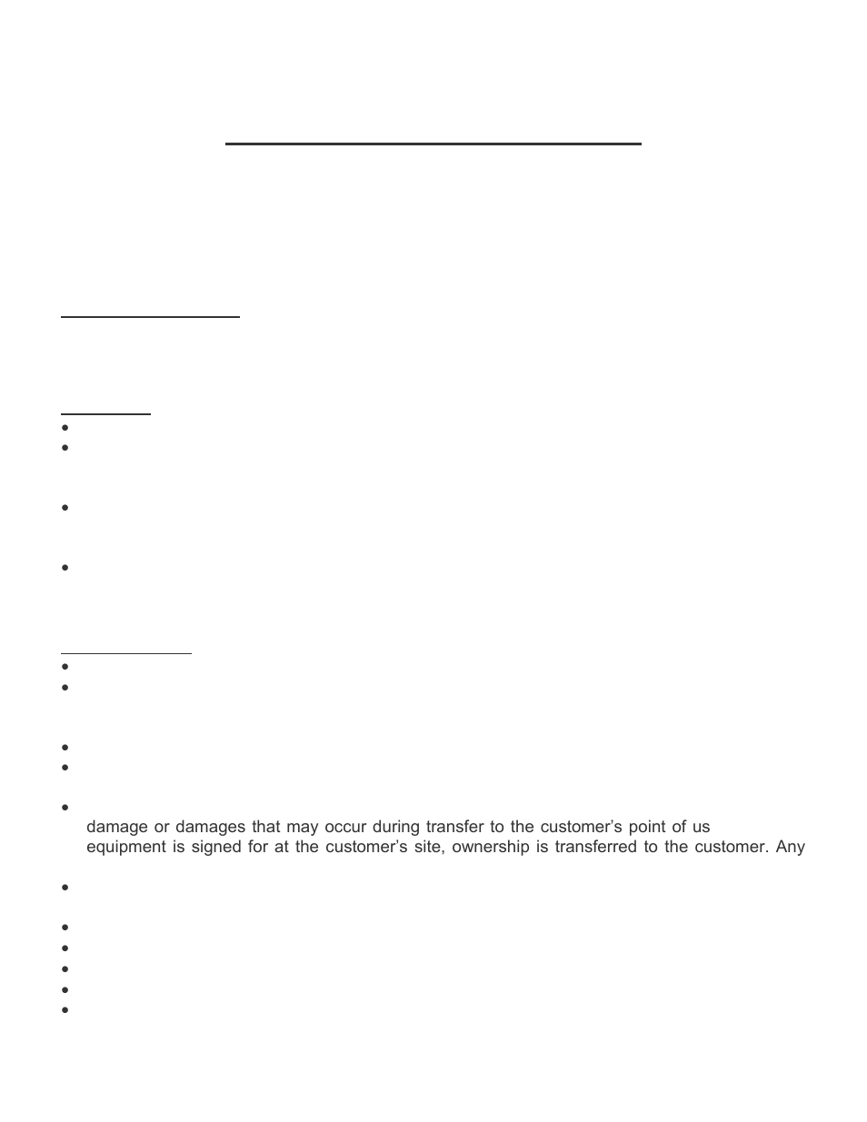Warranty information, Equipment limited warranty | Caron CRSY102 User Manual | Page 3 / 29