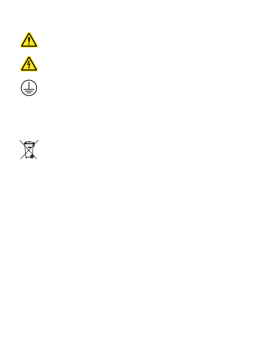 International symbols and definitions, Warnings | Caron CRSY102 User Manual | Page 8 / 29