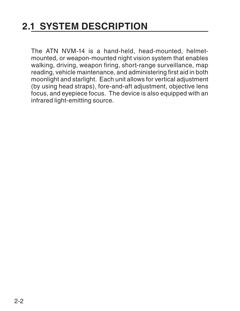 1 system description | ATN NVM14 User Manual | Page 16 / 62