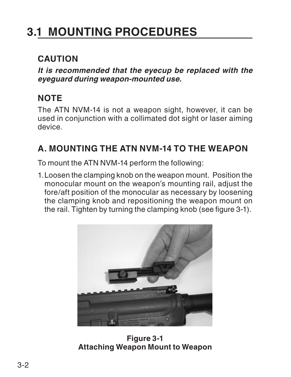 1 mounting procedures | ATN NVM14 User Manual | Page 24 / 62