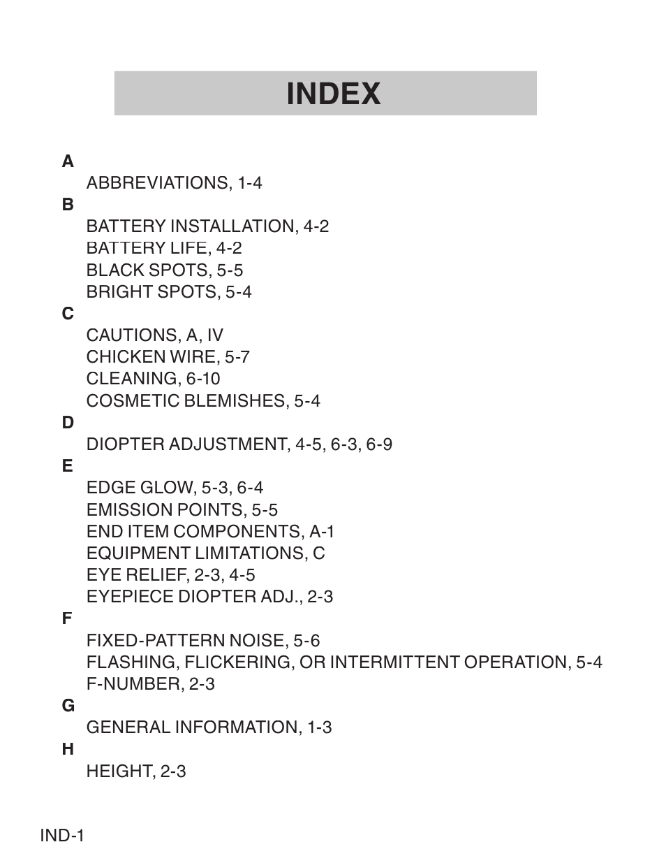Index | ATN NVM14 User Manual | Page 58 / 62