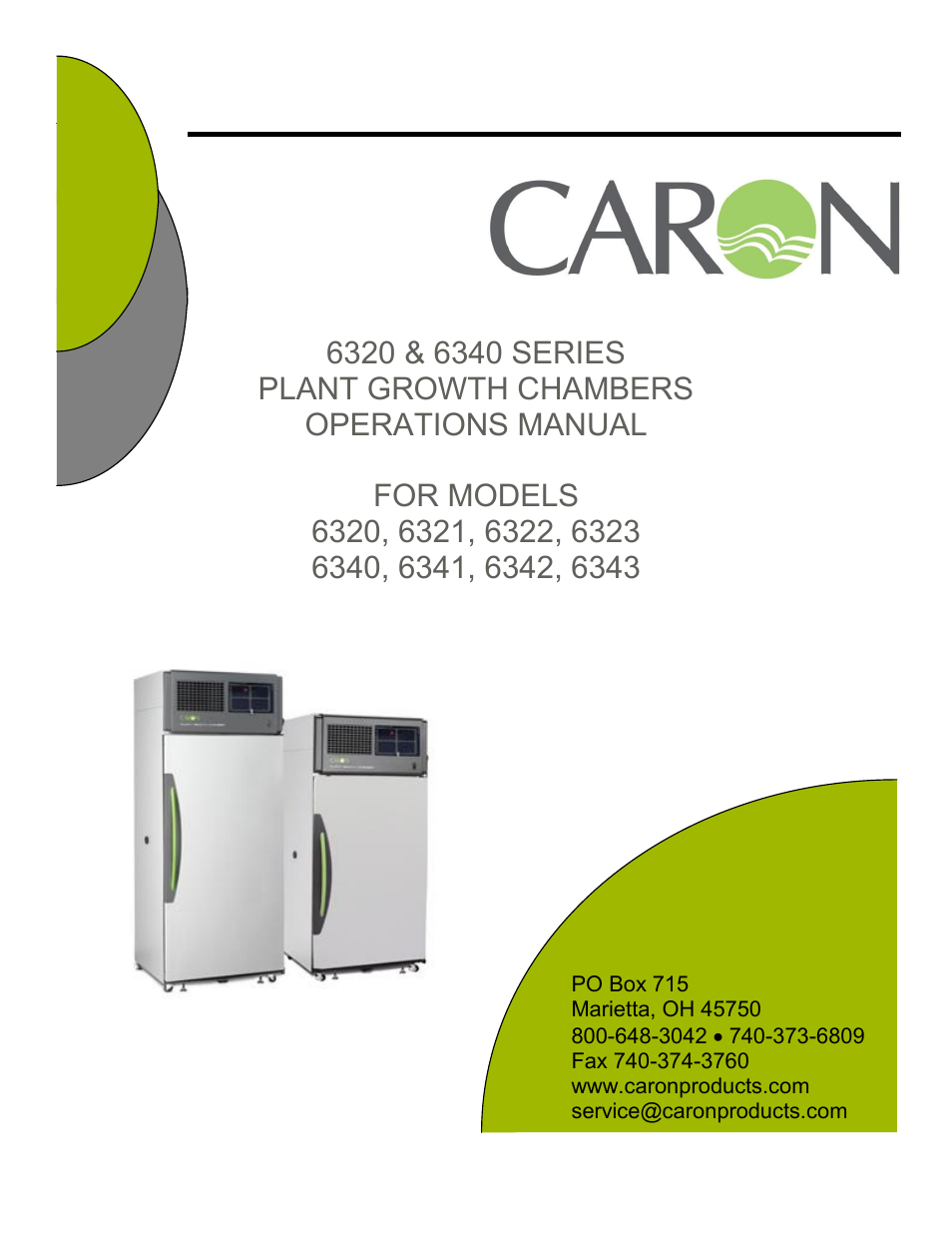 Caron 6342 User Manual | 61 pages