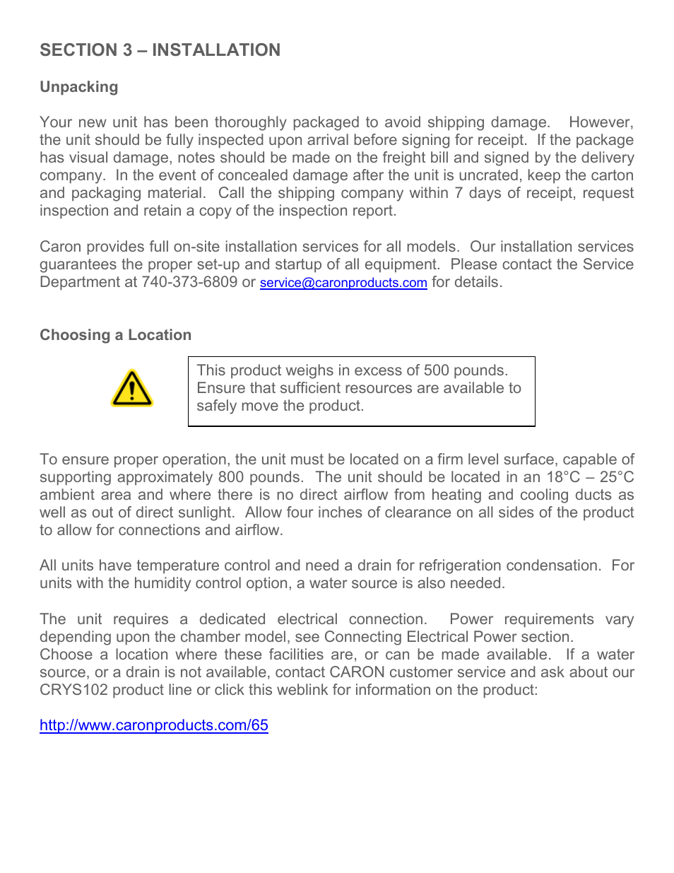 Caron 6342 User Manual | Page 12 / 61