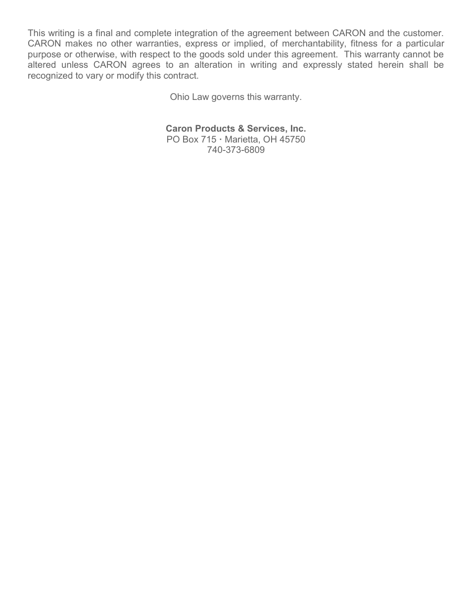 Caron 6342 User Manual | Page 8 / 61