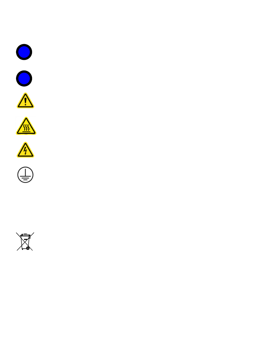 International symbols and definitions, Warnings | Caron 6044 User Manual | Page 9 / 56