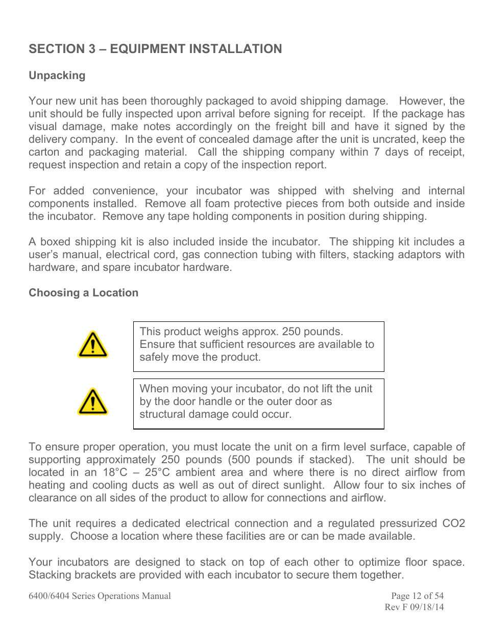 Caron 6404-4 User Manual | Page 12 / 54