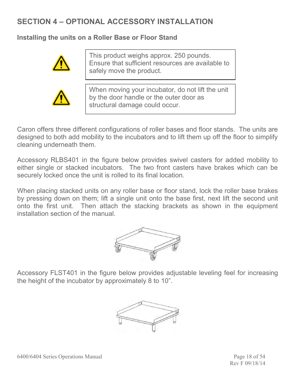 Caron 6404-4 User Manual | Page 18 / 54