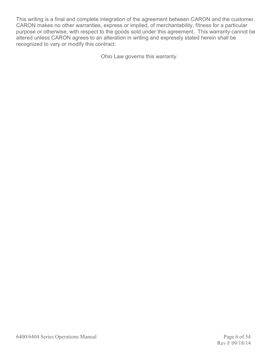 Caron 6404-4 User Manual | Page 6 / 54