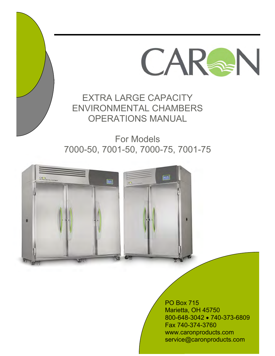 Caron 7000-75 User Manual | 71 pages