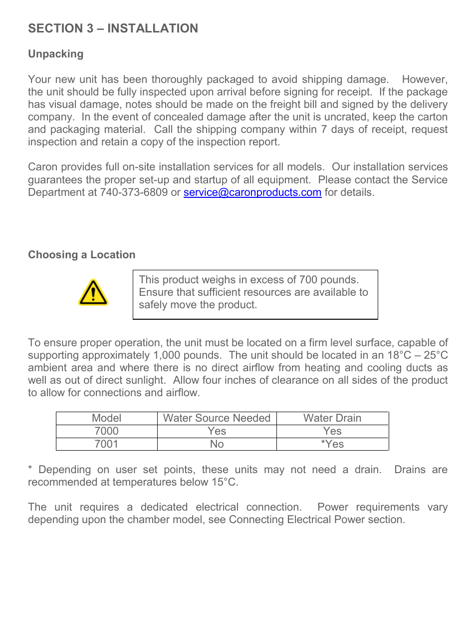 Caron 7000-75 User Manual | Page 10 / 71