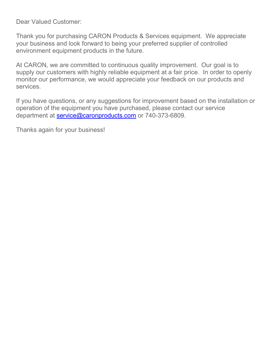 Caron 7000-75 User Manual | Page 2 / 71