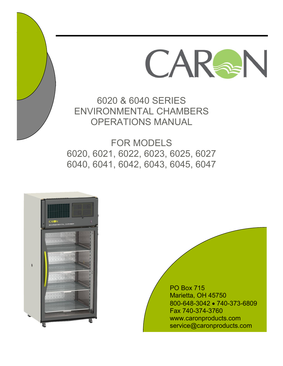 Caron 6047 User Manual | 66 pages