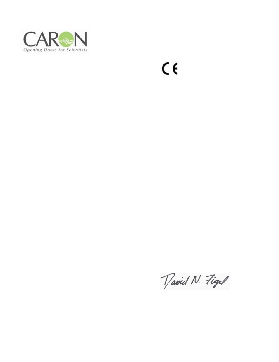 Declaration of conformity, Safety | Caron 6016 User Manual | Page 56 / 56