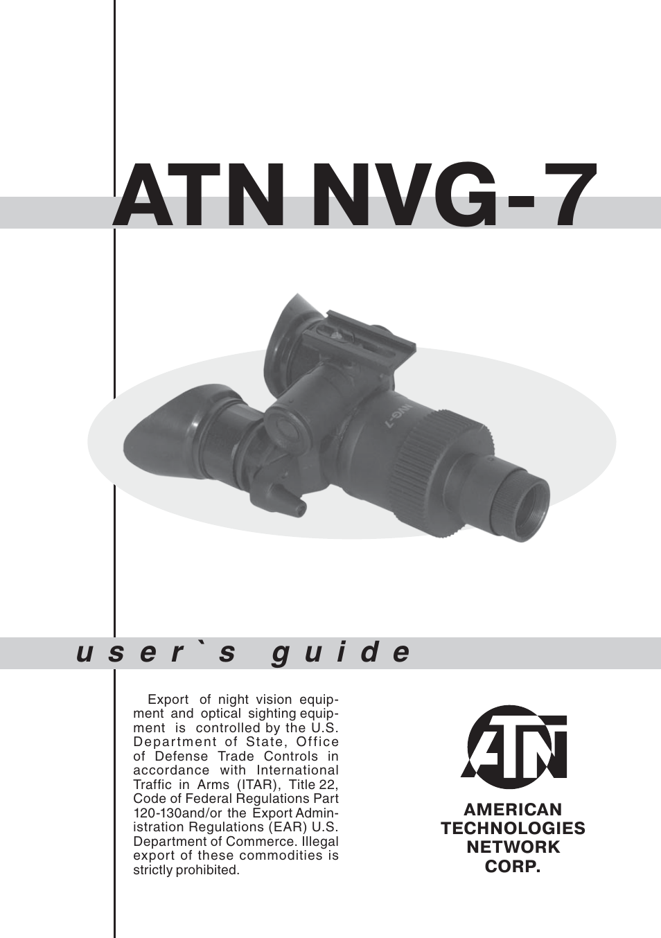 ATN NVG-7 User Manual | 8 pages