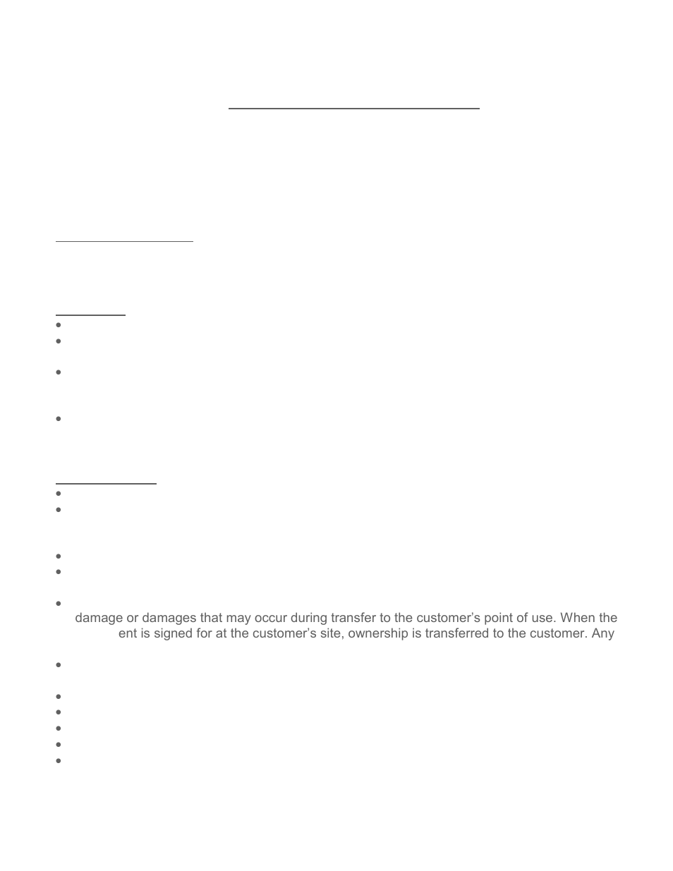 Equipment limited warranty | Caron 2050 User Manual | Page 4 / 21