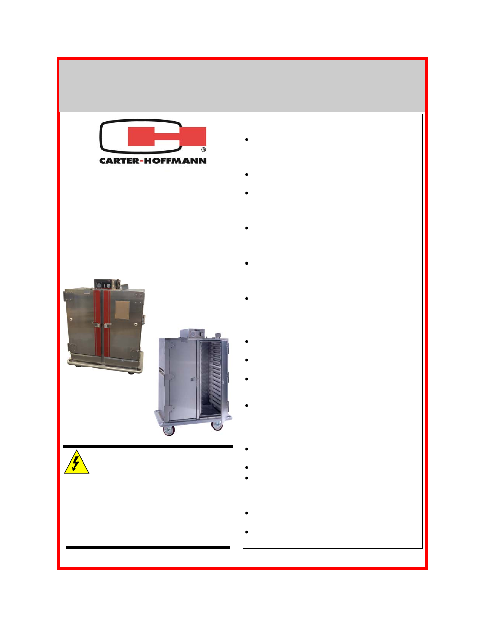 Carter-Hoffmann PH1490 User Manual | 8 pages