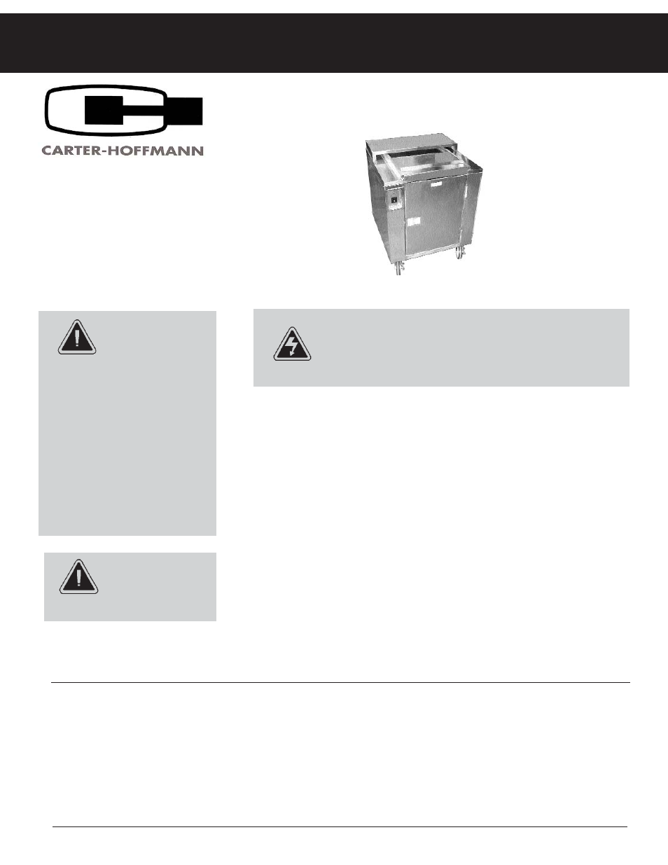 Carter-Hoffmann CD27 User Manual | 4 pages