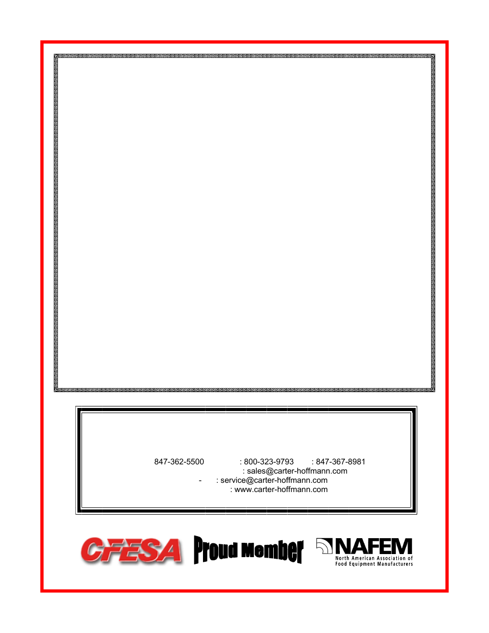 Carter-hoffmann warranty, Warranty exclusions and limitations | Carter-Hoffmann MC243S-2T User Manual | Page 12 / 12