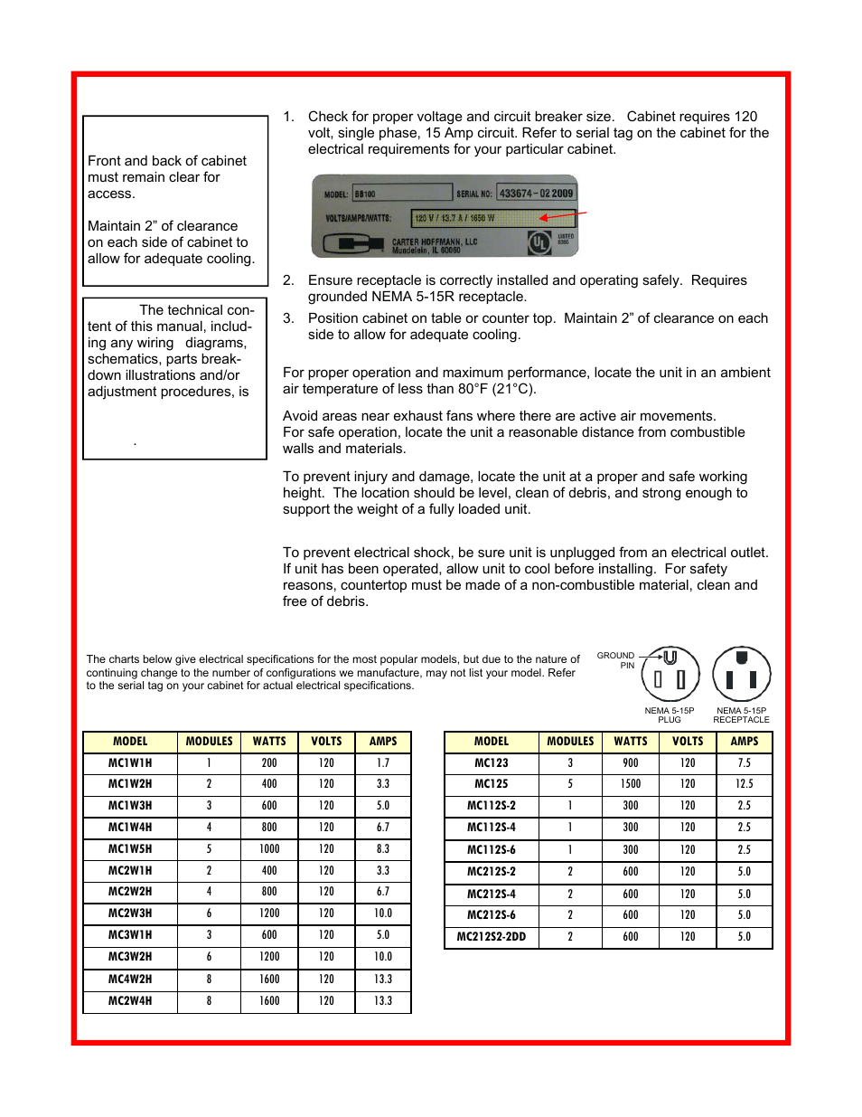 Carter-Hoffmann MC243S-2T User Manual | Page 4 / 12