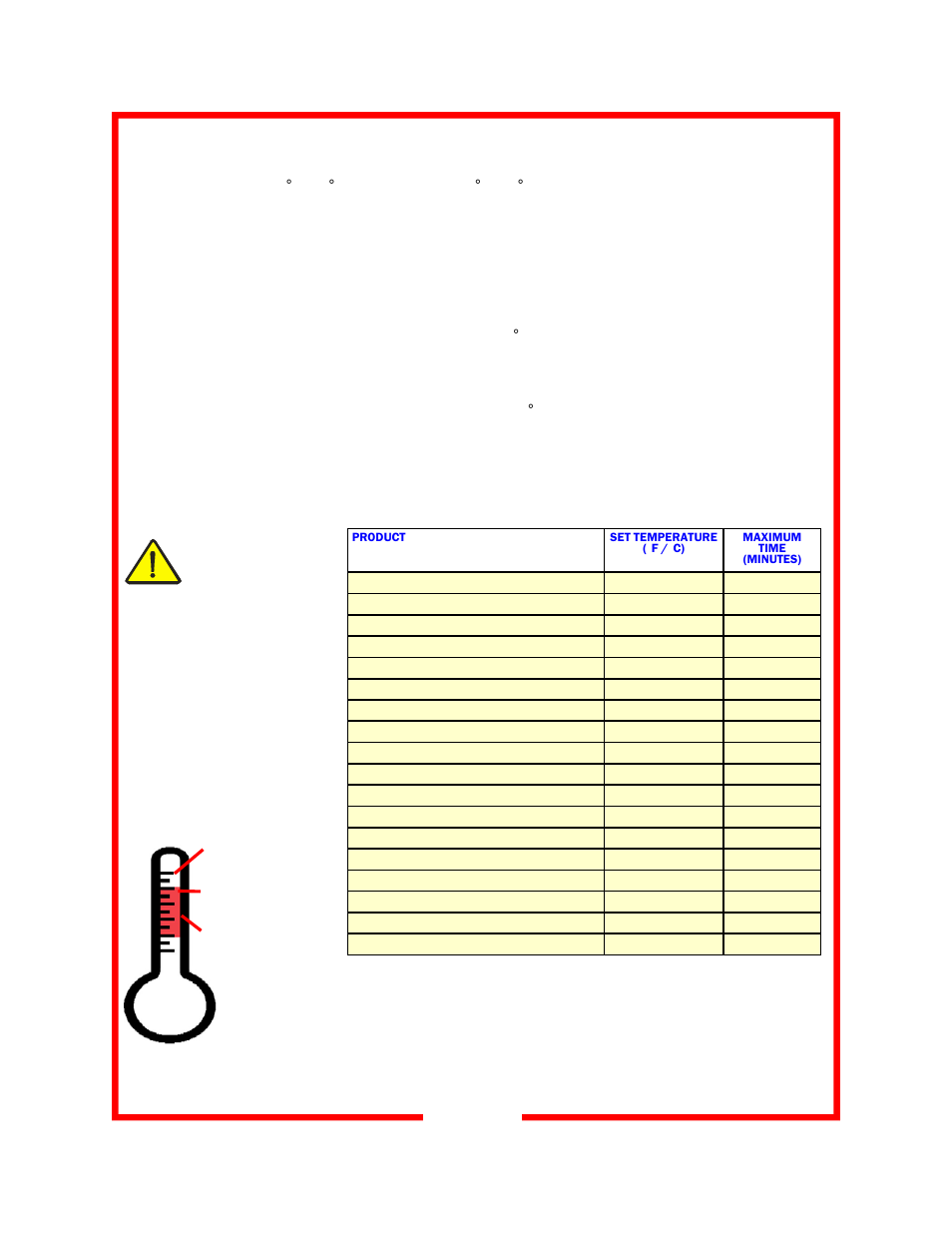 Crisp ‘n hold food holding guide, Controller programming instructions (continued) | Carter-Hoffmann VCNH2W3S User Manual | Page 8 / 12