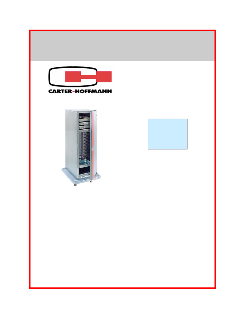 Carter-Hoffmann PH912 User Manual | 10 pages