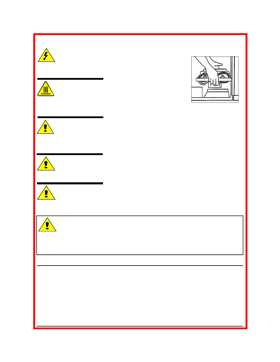 Daily cleaning procedures, Caution | Carter-Hoffmann PH912 User Manual | Page 8 / 10