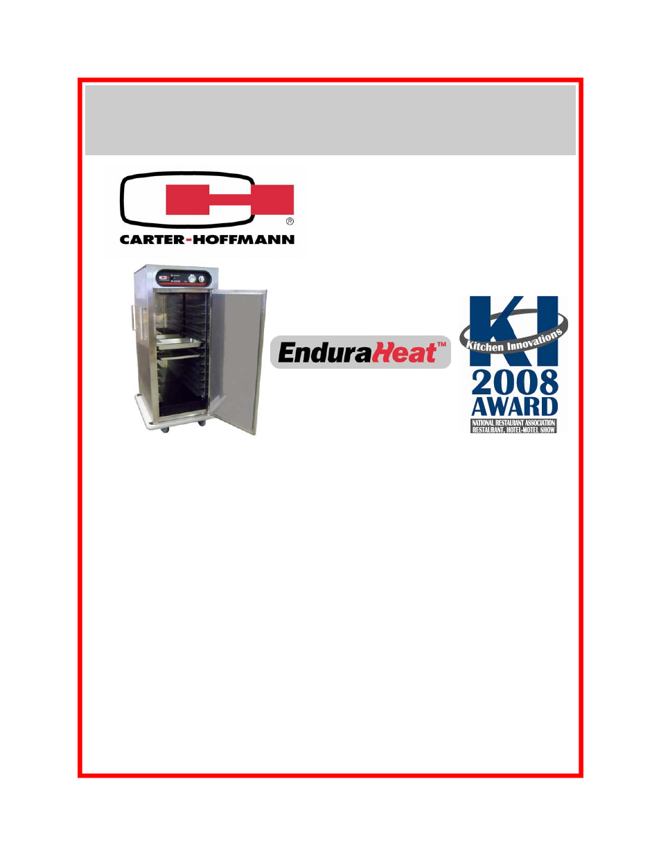 Carter-Hoffmann SR1820 User Manual | 14 pages