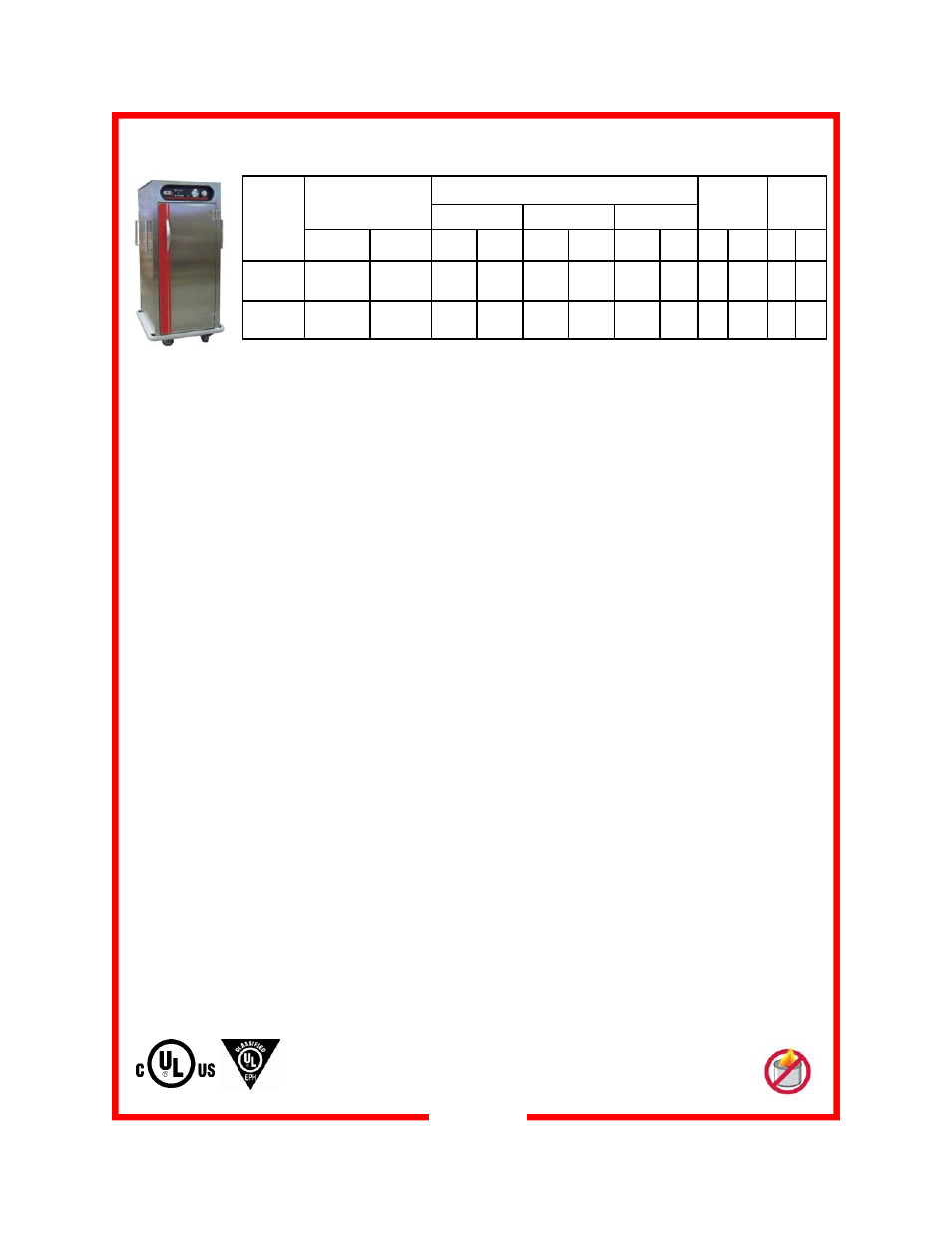 Product specifications and operating features | Carter-Hoffmann SR1820 User Manual | Page 4 / 14