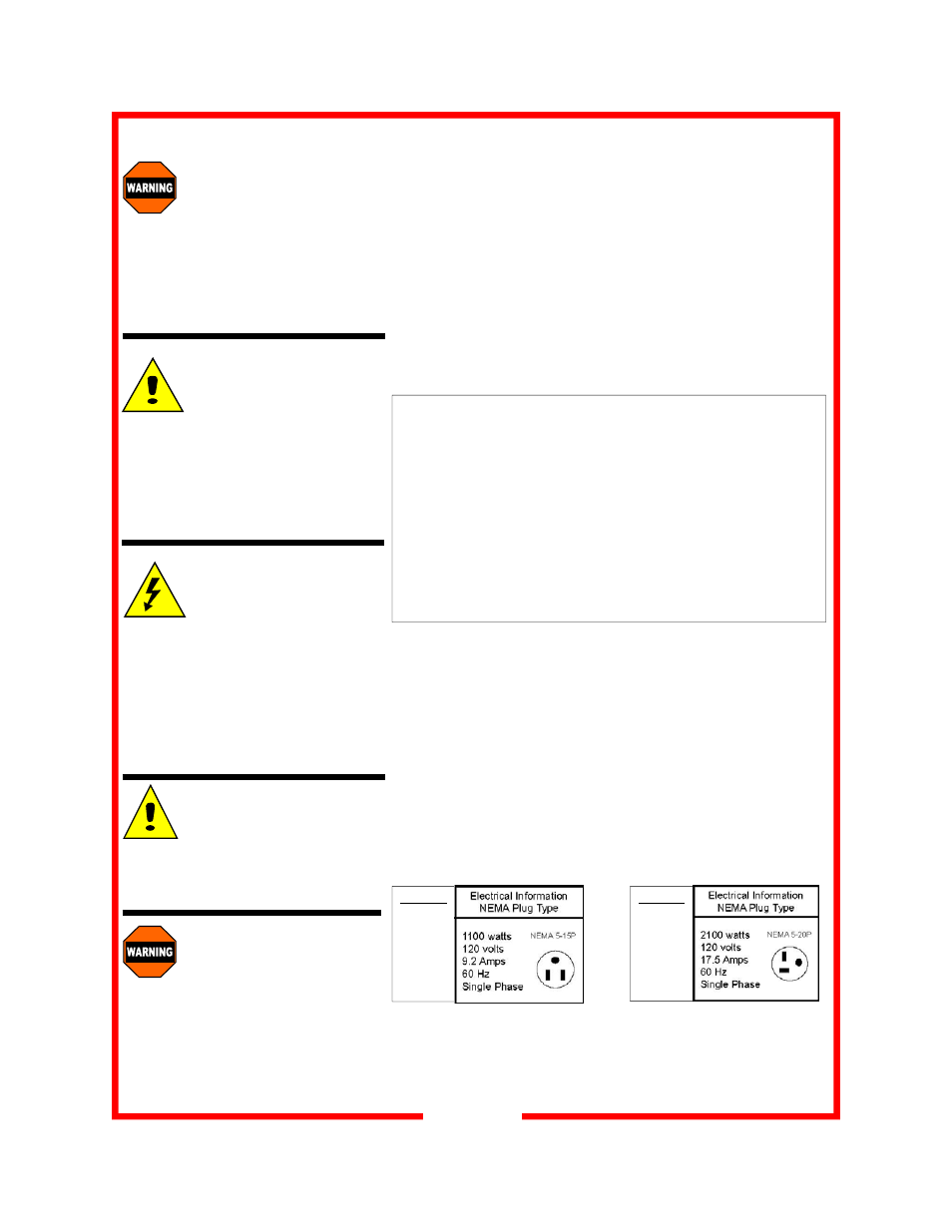 Caution, Warning | Carter-Hoffmann HL7-18 User Manual | Page 5 / 13